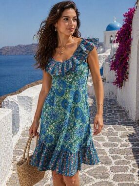 🌺NWT Cella & Flo Floral Fashion Dress – Size 4